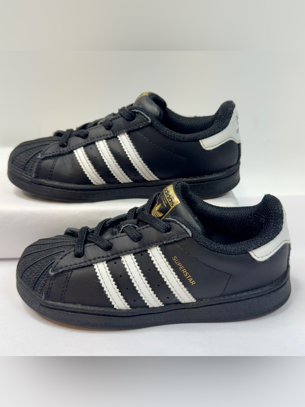 Toddler Kids Sneakers Shoes Adidas Superstar EL I  EF5396 Black Size 10K Black - Picture 3 of 11